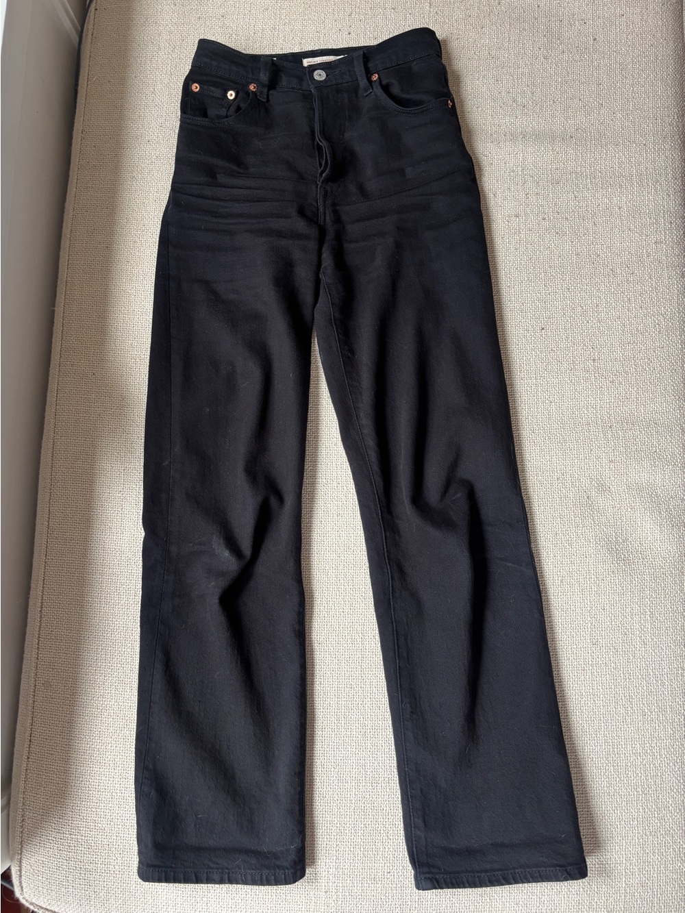 LEVI’S ribcage straight ankle jeans in black